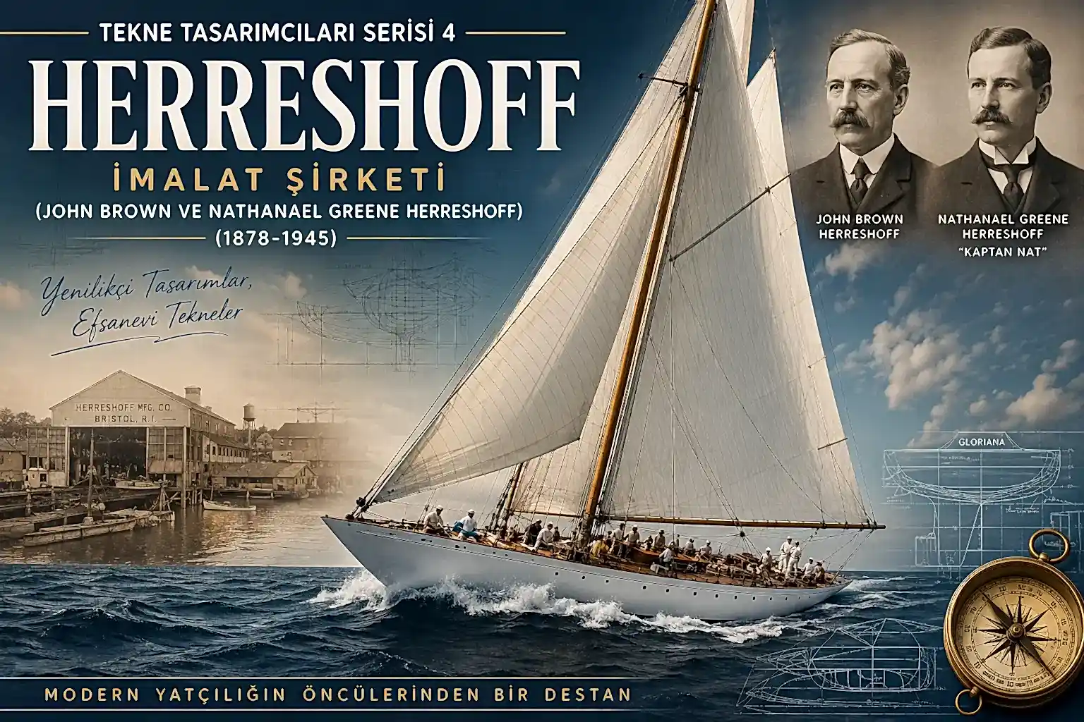 Herreshoff İmalat Şirketi (John Brown ve Nathanael Greene Herreshoff) (1878-1945) Herreshoff İmalat Şirketi (John Brown ve Nathanael Greene Herreshoff) (1878-1945)